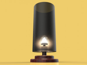 nightlight vintage wooden sleeping lamp 3D Model