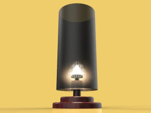nightlight vintage wooden sleeping lamp 3D Model