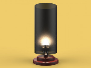 nightlight vintage wooden sleeping lamp 3D Model