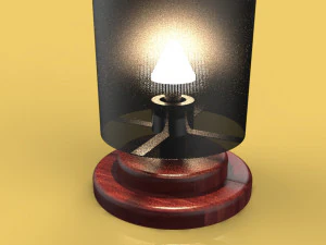nightlight vintage wooden sleeping lamp 3D Model