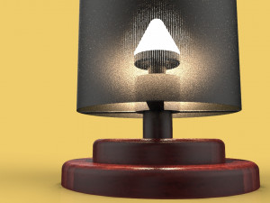 nightlight vintage wooden sleeping lamp 3D Model