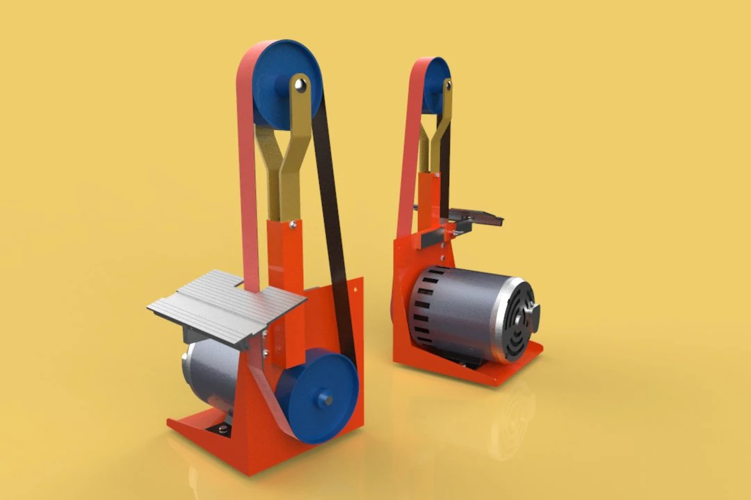 Belt grinder sander buffer edge polishing machine 3D Model .c4d .max .obj .3ds .fbx .stl .blend