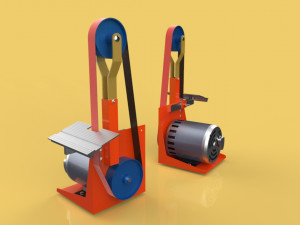 belt grinder sander buffer edge polishing machine 3D Model