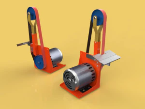 Belt grinder sander buffer edge polishing machine 3D Model