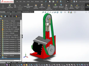 Belt grinder sander buffer edge polishing machine 3D Model