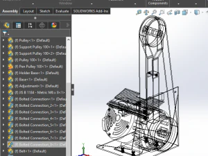 Belt grinder sander buffer edge polishing machine 3D Model