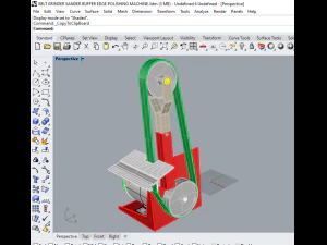 Belt grinder sander buffer edge polishing machine 3D Model