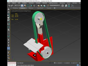 Belt grinder sander buffer edge polishing machine 3D Model