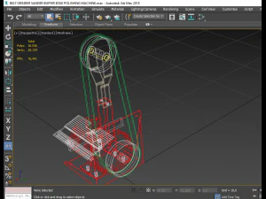 Belt grinder sander buffer edge polishing machine 3D Model