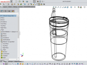 2 in 1 travel snack drink cup bottle container lid with straw 3D Model