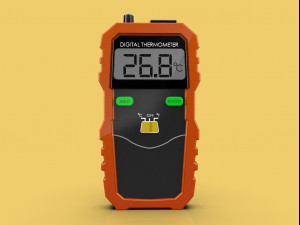 digital thermometer lcd display wireless thermocouple peak meter 3D Model