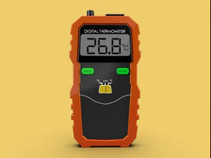 Digitales Thermometer, LCD-Display, kabelloses Thermoelement-Spitzenmessger&auml;t 3D Modell