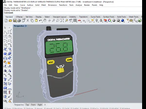 Digital thermometer lcd display wireless thermocouple peak meter 3D Model