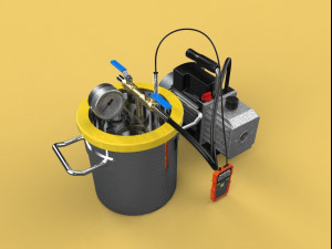 vacuum degassing chamber and pump kit 3D Модель