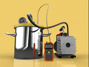 vacuum degassing chamber and pump kit 3D Модель