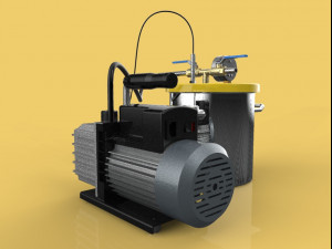 vacuum degassing chamber and pump kit 3D Модель