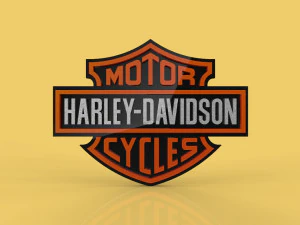 हार्ले डेविडसन प्रतीक लोगो बैज प्रतीक चिह्न एचडीसी क्लब 3D मॉडल