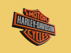 harley davidson emblem logo badge symbol icon hdc club Model 3D