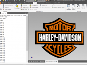 harley davidson emblem logo badge symbol icon hdc club Model 3D