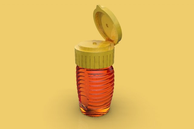 honey bottle jar Model 3D .c4d .max .obj .3ds .fbx .stl .blend 