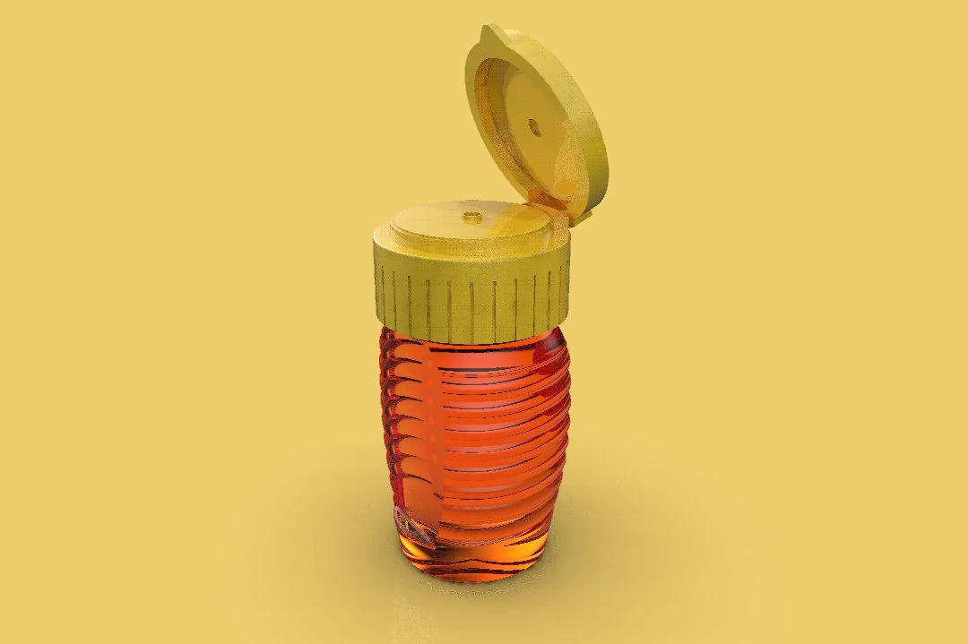honey bottle jar 3D Model .c4d .max .obj .3ds .fbx .stl .blend 