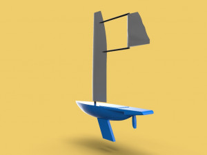 surfing sailing yacht ship boat Model 3D