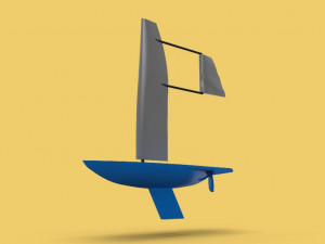 surfing sailing yacht ship boat Model 3D