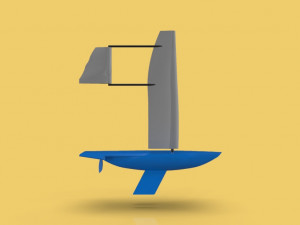 surfing sailing yacht ship boat Model 3D