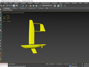 surfing sailing yacht ship boat Model 3D