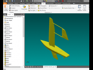 surfing sailing yacht ship boat Model 3D
