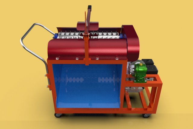 Coconut peeler dehusking machine 3D-Modell .c4d .max .obj .3ds .fbx .stl .blend