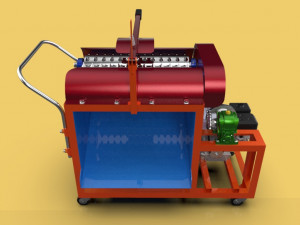 Coconut peeler dehusking machine Modelo 3D