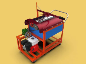 Coconut peeler dehusking machine 3D Model