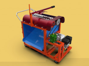 Coconut peeler dehusking machine 3D-Modell
