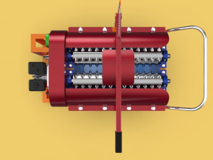 Coconut peeler dehusking machine 3D-Modell
