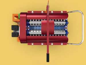 Coconut peeler dehusking machine 3D Model
