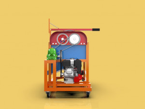 Coconut peeler dehusking machine 3D-Modell