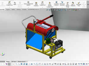 Coconut peeler dehusking machine 3D Model