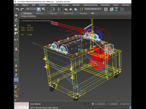 Coconut peeler dehusking machine 3D-Modell