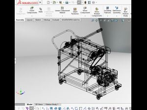Coconut peeler dehusking machine 3D-Modell