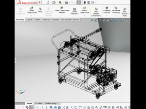 Coconut peeler dehusking machine 3D Model