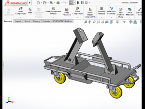vehicle automotive moving jack dolly car 3D Model
