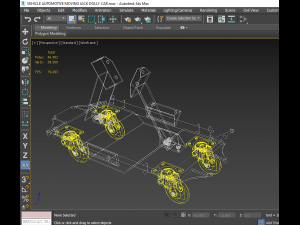 vehicle automotive moving jack dolly car 3D Model