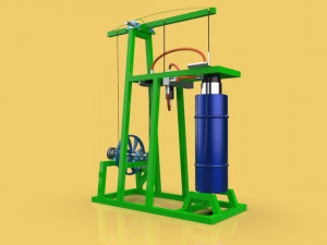 Stirling steam power engine electric generator Modelo 3D