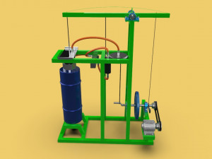 Stirling steam power engine electric generator Modelo 3D