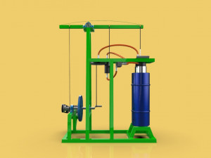 Stirling steam power engine electric generator Modelo 3D