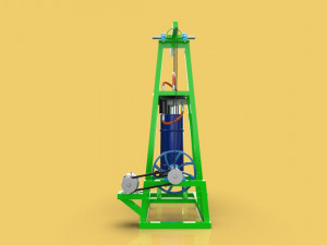 Stirling steam power engine electric generator Modelo 3D