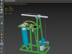 Stirling steam power engine electric generator 3D Model