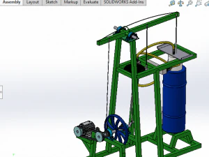 Stirling steam power engine electric generator 3D Model