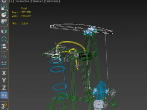 Stirling steam power engine electric generator 3D Model